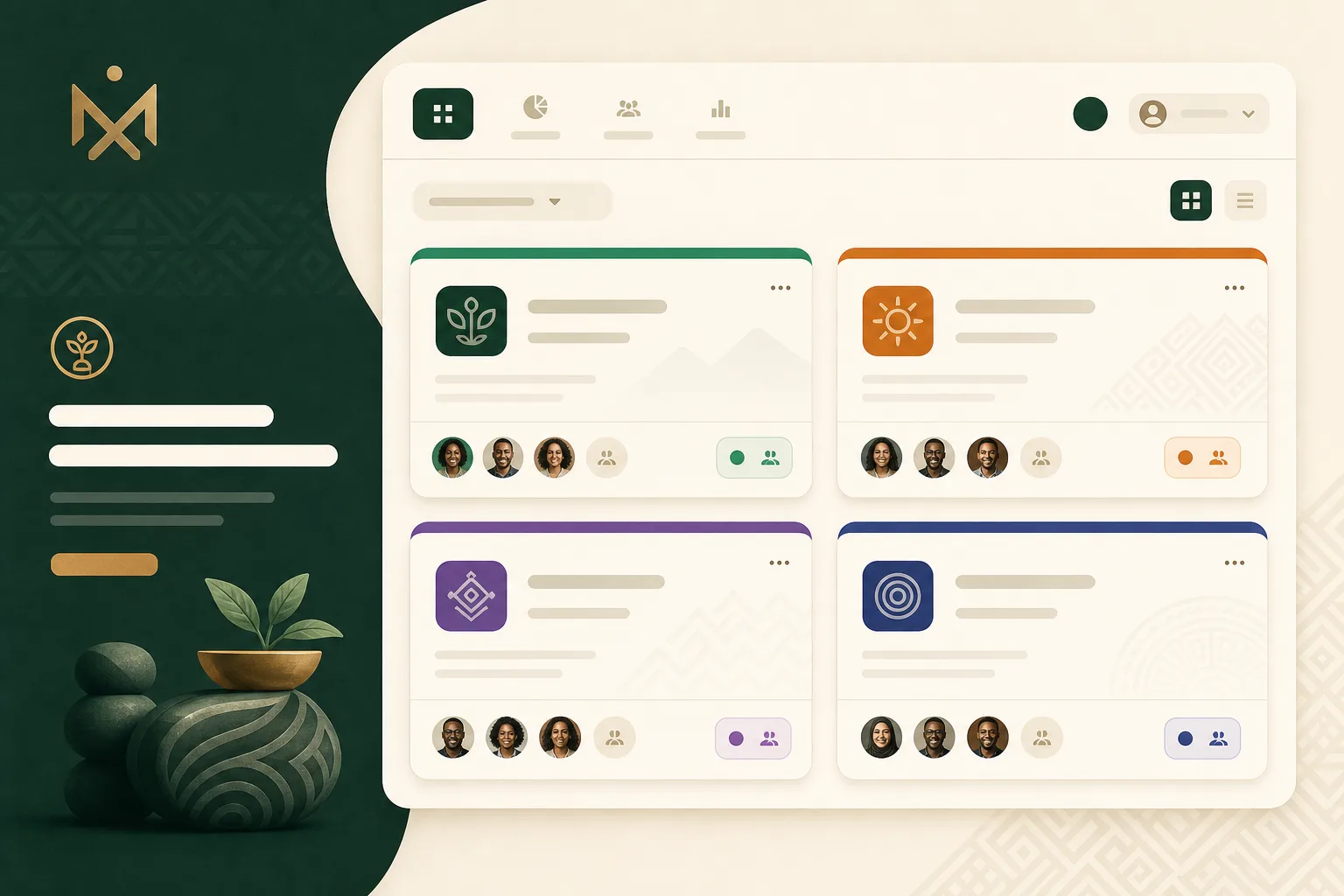 Portfolios as ecosystems interface